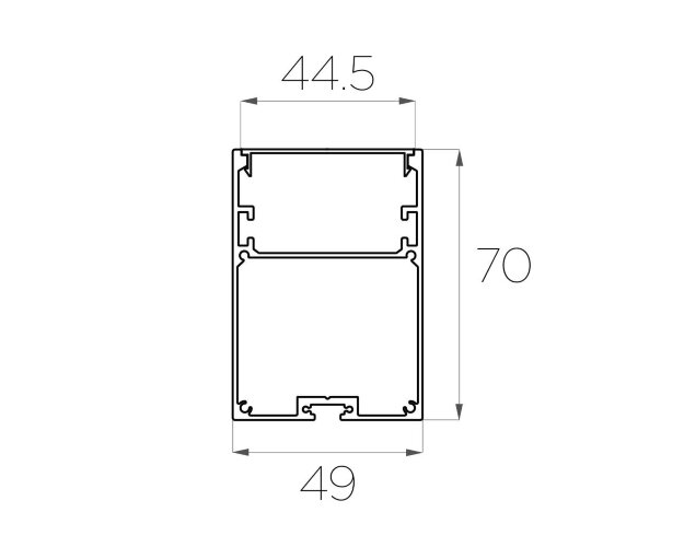 Профиль накладной алюминиевый LC-LP-7050-2 Anod - фото 3