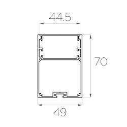 Профиль накладной алюминиевый LC-LP-7050-2 Anod
