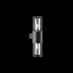 Настенный светильник (бра) Barrel E27x2 15Вт IP 54 (Графит)