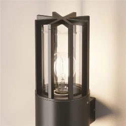 Настенный светильник (бра) Barrel E27x2 15Вт IP 54 (Графит)