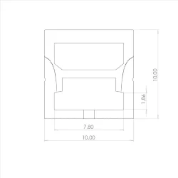 Cиликоновая оболочка T1010 S4 (10*10mm, pcb 6mm)