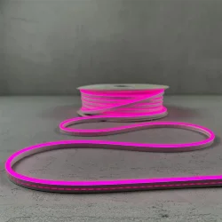 Односторонний Гибкий Неон 8х16мм Розовый 12В, IP65