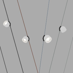 Поворотный светильник для трека-ремня Belty, серия Spot, со светодиодом, D100*H107мм, 48V DC, 12W, RA90, 38°, 4000K, IP20, белый с черным, алюминий, Denkirs DK5540-WH+BK