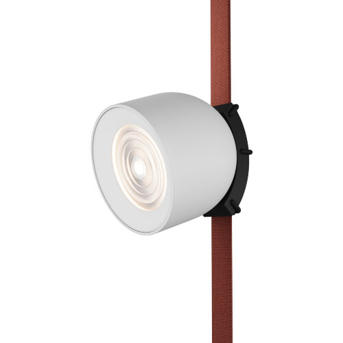 DK5540-WH+BK Поворотный светильник для трека-ремня Belty, серия Spot, со светодиодом, D100*H107мм, 48V DC, 12W, RA90, 38°, 4000K, IP20, белый с черным, алюминий. Фото 5