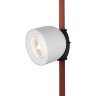DK5540-WH+BK Поворотный светильник для трека-ремня Belty, серия Spot, со светодиодом, D100*H107мм, 48V DC, 12W, RA90, 38°, 4000K, IP20, белый с черным, алюминий. Фото 5