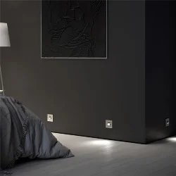 Поворотная встраиваемая LED подсветка Turn (серебряный) W1154706