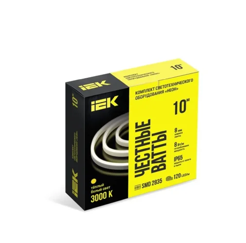 Комплект DIY (2835WW120-8-IP65-220В 10м + драйвер) IEK LSR5-1-120-65-2-10-S0 - фото