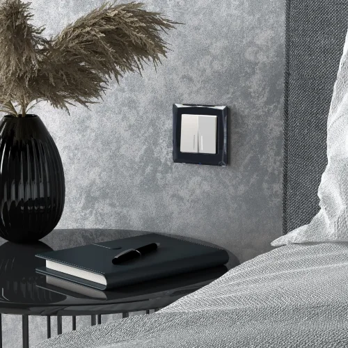 Выключатель двухклавишный с подсветкой (белый матовый) W1120161 - фото 4