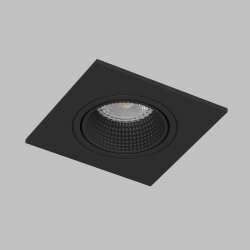 Встраиваемый светильник, IP 20, 10 Вт, GU5.3, LED, черный/черный, пластик, Denkirs DK3071-BK