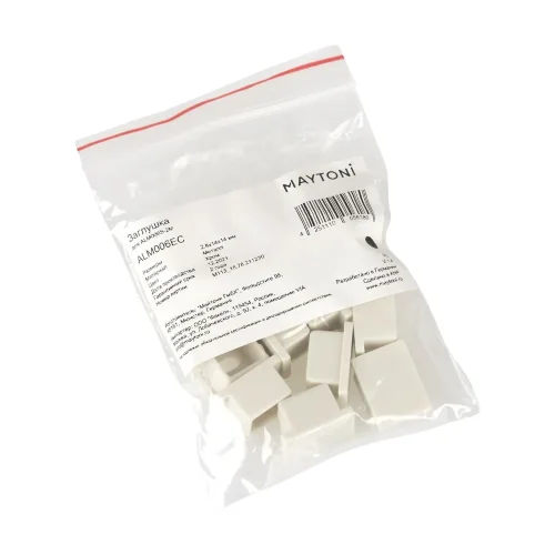 Комплект заглушек (для профиля 22×12) 10 шт., ALM006EC (Белый) - фото 5