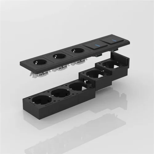 Коробка для накладного монтажа черный W8000008 - фото 2