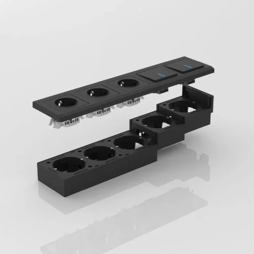 Коробка для накладного монтажа черный W8000008 - фото 2