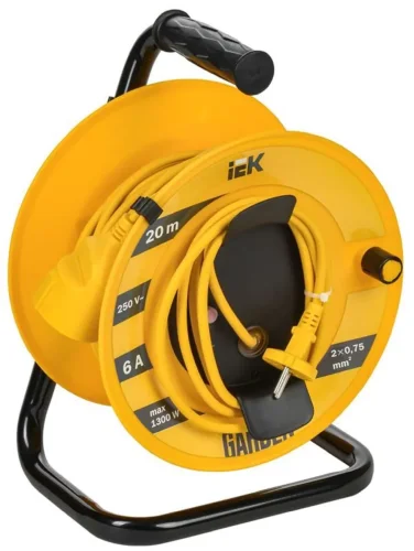 Удлинитель на катушке 1х20м Garden УК20 2P 2х0.75кв.мм IEK GD-KP40-06-01-20 - фото