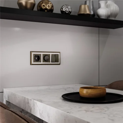 Набор клавиш для выключателя двухклавишного (бронзовый) W1129012 - фото 4