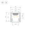 Профиль SL-MINI-10-2000 BLACK (Arlight, Алюминий) 049018 - фото 3