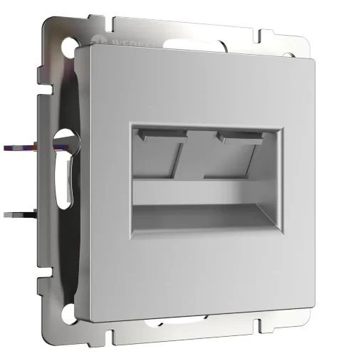 Розетка двойная Ethernet RJ-45 серебряный W1181106 - фото