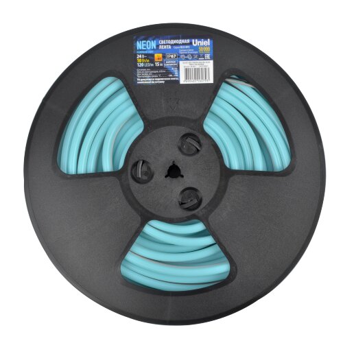 ULS-N11-2835-120LED-m-8mm-IP67-DC24V-10W-m-15M-LIGHTBLUE Светодиодная гибкая герметичная лента, NEON, Катушка 15м, в герметичной упаковке, Голубой свет - фото 2