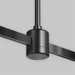 Крепление потолочное Short 78мм с прямым коннектором питания Flarity черный (Черный)