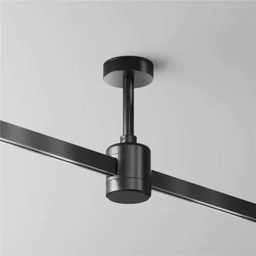 Крепление потолочное Short 78мм с прямым коннектором питания Flarity черный (Черный) - фото 2