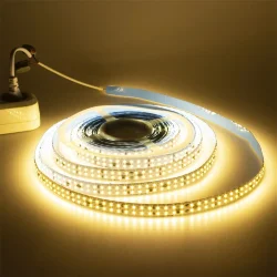 Светодиодная лента 220V, 2835 240led/m, P15mm, warm white, IP20, A113