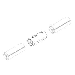 Соединитель профиля ROUND-D36-360-180 BLACK (Arlight, Алюминий)