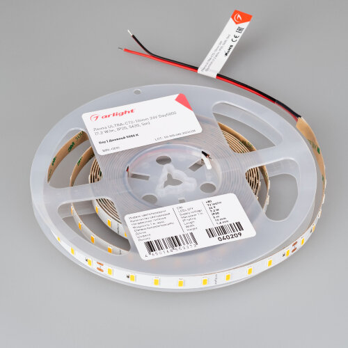 Светодиодная лента ULTRA-С72-10mm 24V Day5000 (7.2 W/m, IP20, 5630, 5m) (Arlight, высок.эфф.200 лм/Вт) 040209 - фото 3