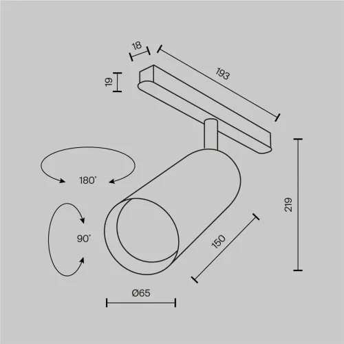 Трековый светильник Фокус / Focus Led Exility 2700K 20Вт 36° (Черный) TR032-2-20W2.7K-M-B - фото 11