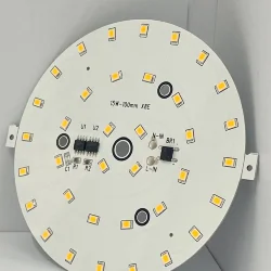 Светодиодная матрица 5730, 36 led, 220V, 15W, Ф100mm, D197, warm white