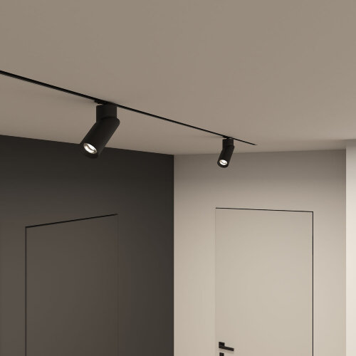 DK6080-BK Трековый светильник IP 20, 15 Вт, GU10, черный, алюминий. Фото 7