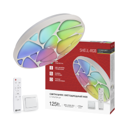 Светильник светодиодный COMFORT SHELL-RGB 125Вт 230В 3000-6500K 10000Лм 500x80мм с пультом ДУ IN HOME