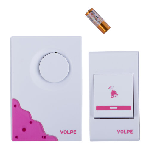 UDB-Q026 W-R1T1-16S-80M-WH Звонок беспроводной, 36 мелодий, Световая индикация, Радиус действия 80 метров, Блистерная упаковка, Белый. - фото 1