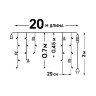 ULD-B20007-400-TTK WH IP44 Бахрома светодиодная с эффектом мерцания, 20м, Соединяемая, 400 светодиодов, Белый свет, Провод прозрачный - фото 9