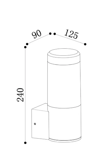 Настенный светильник (бра) Koln 4000К 8Вт IP 54 (Черный) - фото 8