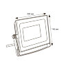 ULF-F21-70W-3000K IP65 200-250В BLACK Прожектор светодиодный, Теплый белый свет 3000К, Корпус черный, TM Uniel - фото 8