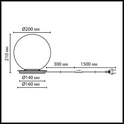 Настольный светильник «ODEON LIGHT» 7109/1TL, серия: MAGIA (крепление на планке)
