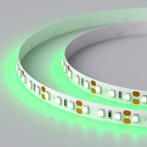 Светодиодная лента RT-A120-8mm 12V Green (9.6 W/m, IP20, 2835, 5m) (Arlight, Открытый) - фото 4