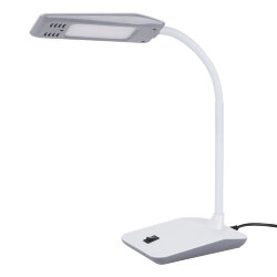 TLD-545 Grey-White-LED-350Lm-3500K Светильник настольный, 4W, Механический выключатель, Серый с белым