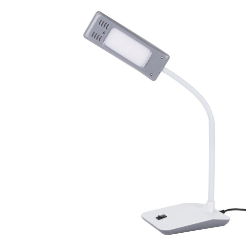 TLD-545 Grey-White-LED-350Lm-3500K Светильник настольный, 4W, Механический выключатель, Серый с белым - фото 3