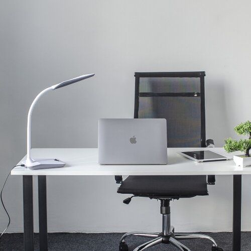 TLD-545 Grey-White-LED-350Lm-3500K Светильник настольный, 4W, Механический выключатель, Серый с белым - фото 11