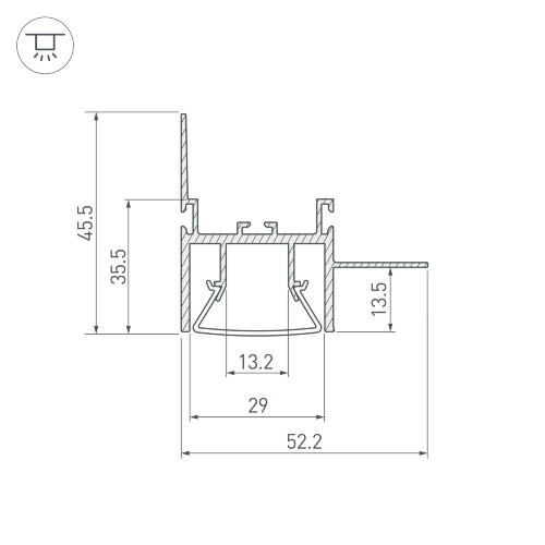 Профиль FOLED-WALL-3000 (Arlight, Алюминий) - фото 4