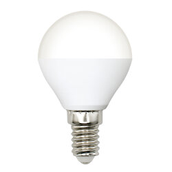 LED-G45-6W-4000K-E14-FR-RA95 PLK01WH Лампа светодиодная, Форма шар, матовая, Белый свет 4000K