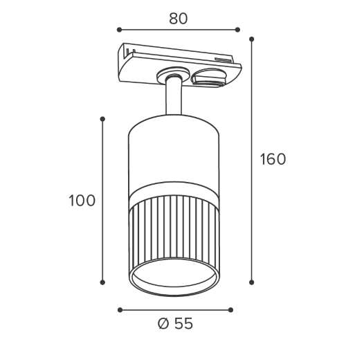 Трековый светильник WOLTA WTL-GU10/19BG под лампу GU10 Черный / золотой DUO - фото 2.