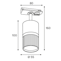 Трековый светильник WOLTA WTL-GU10/19BG под лампу GU10 Черный / золотой DUO