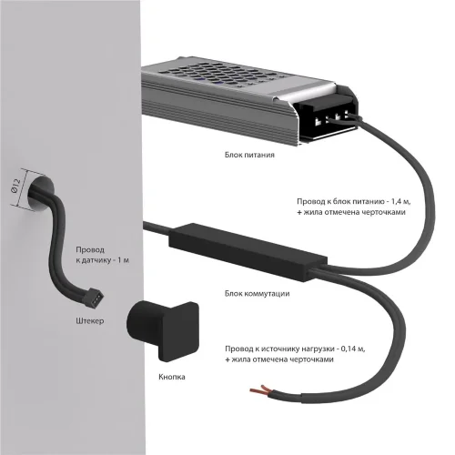 Выключатель сенсорный с функцией диммирования 12/24V 36/72W 95003/01 - фото 4