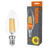 Светодиодная лампа WOLTA FILAMENT WF-C35-15W3KE14 15Вт 3000K Е14 - фото 1.