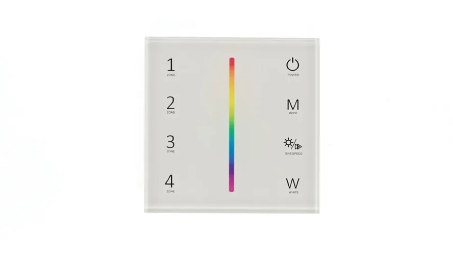 Сенсорная панель T24 White IC78 (RGBW/RGB, 4 zone, RF 2.4GHz, 3VDC(AAAx2)) - фото I