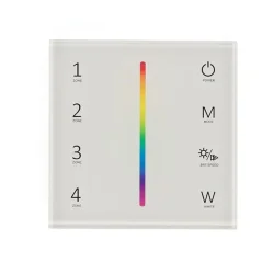 Сенсорная панель T24 White IC78 (RGBW/RGB, 4 zone, RF 2.4GHz, 3VDC(AAAx2))
