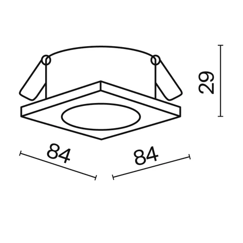 Встраиваемый светильник Technical DL083-01-GU10-SQ-S (Серебро) - фото 9