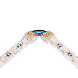 Коннектор WOLTA WLS-5PIN-RGBW-12MM-L угловой для ленты SMD RGB шириной 12мм, комплект 3шт.