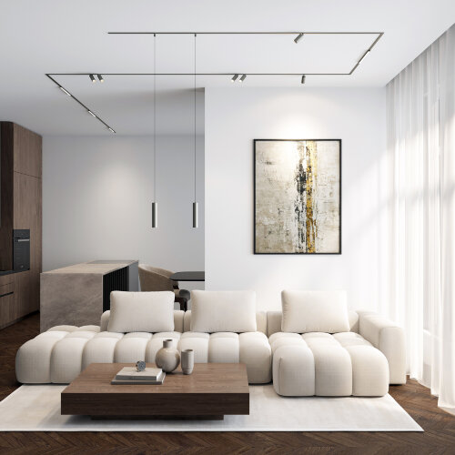 DK5751-DN Светильник для трека SHINE LINEAR со светодиодом, L301*W19*H27, 48V DC, 12W, RA?90, 3000K, IP20, темный никель, алюминий. Фото 5